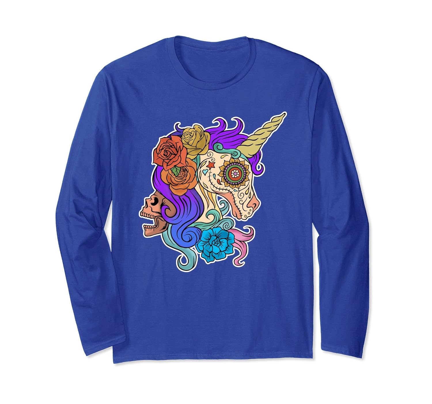 Halloween Unicorn Party Long Sleeve T-shirt-ANZ