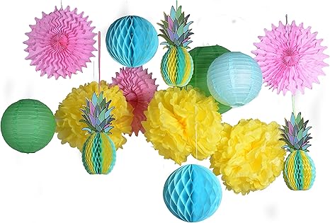 Amazon Com Paper Jazz Multicolored Paper Honeycomb Pineapple