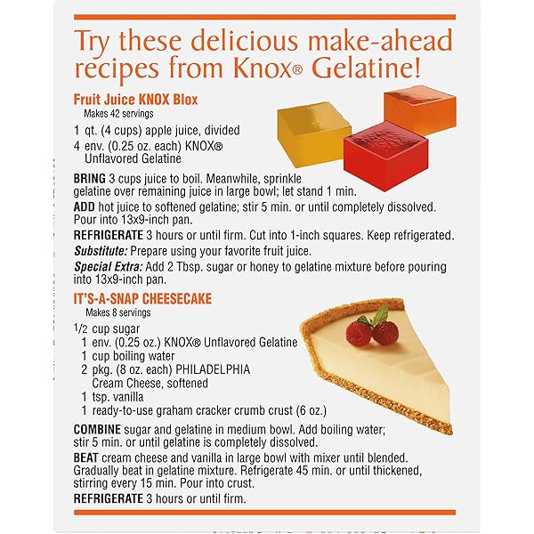 KNOX ORIGINAL UNFLAVORED GELATINE, 4 CT. PACKETS