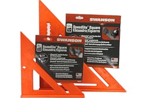 SWANSON TOOL CO., INC Swanson Tool Co T0701T0118 Value Pack 12 Inch and 8 Inch Speedlite® Squares—Hi Vis Orange Composite (High Impact Polystyrene)