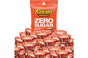 CHAIN & JO SWEETS Zero Sugar Miniatures Chocolate Peanut Butter Cups Individually Wrapped 2LB BULK Candy Filled with Peanut Butter Holiday Candy (2 Pounds)