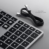 Satechi Slim X3 Bluetooth Keyboard US QWERTY Backlit Numeric Pad Space Grey view 6