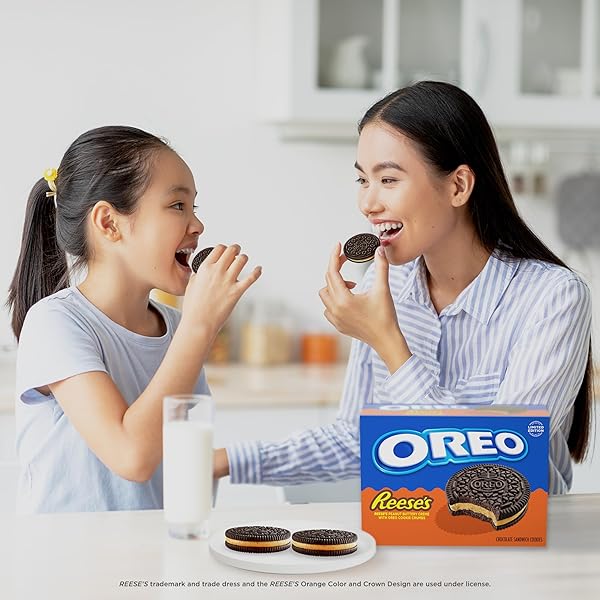 OREO REESE’S PEANUT BUTTERY CREME CHOCOLATE SANDWICH COOKIES, LIMITED EDITION, 10.81 OZ