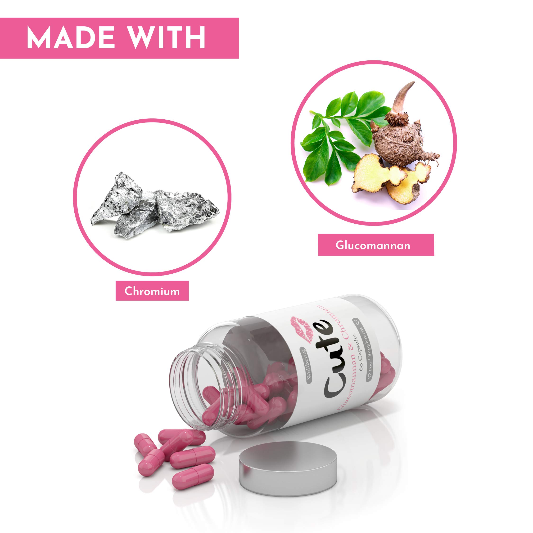 Cute Nutrition and Chromium Picolinate Capsules Konjac Root Fibre Weight Loss