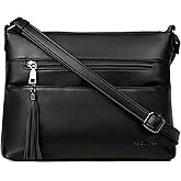 MASINTOR Crossbody Bags for Women, Lightweight Medium Crossbody Purse, Soft Leather Women's Shoulder Handbags with Tassel | Lightweight, Medium, Soft Leather, Women's, with Tassel, Lightweight