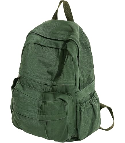 aidonger canvas school bag laptop backpack hiking rucksack coffee GAMLFL Brown for Women & Men Retro Aesthetic Basic Backpack for High School/College Students Travel : Electronics Switch it Up with the crossbody bag is Reel Handle:Right #IO8733-010