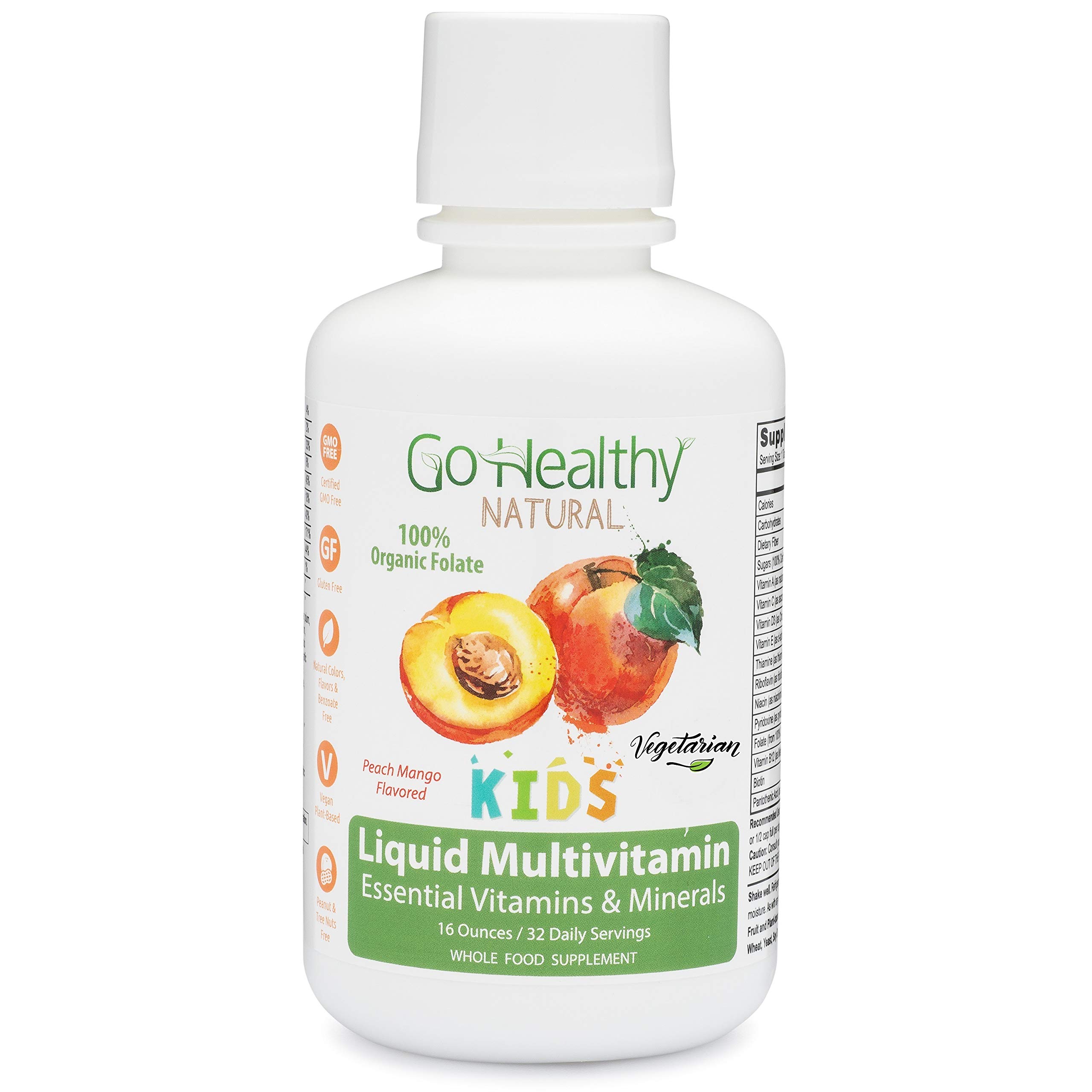 Go Healthy Liquid Multivitamin for Kids, Vegan Immune Support