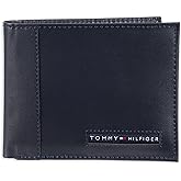 Tommy Hilfiger Men's Slim Leather Bifold Passcase Wallet with Removable ID Window