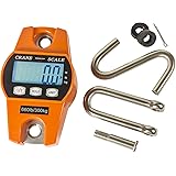 Digital Hanging Scale 660 Lb 300 Kg with Accurate Reloading Spring Sensor for Hunting, Farm or Construction by Modern Step (Burnt Orange, Plastic Case)