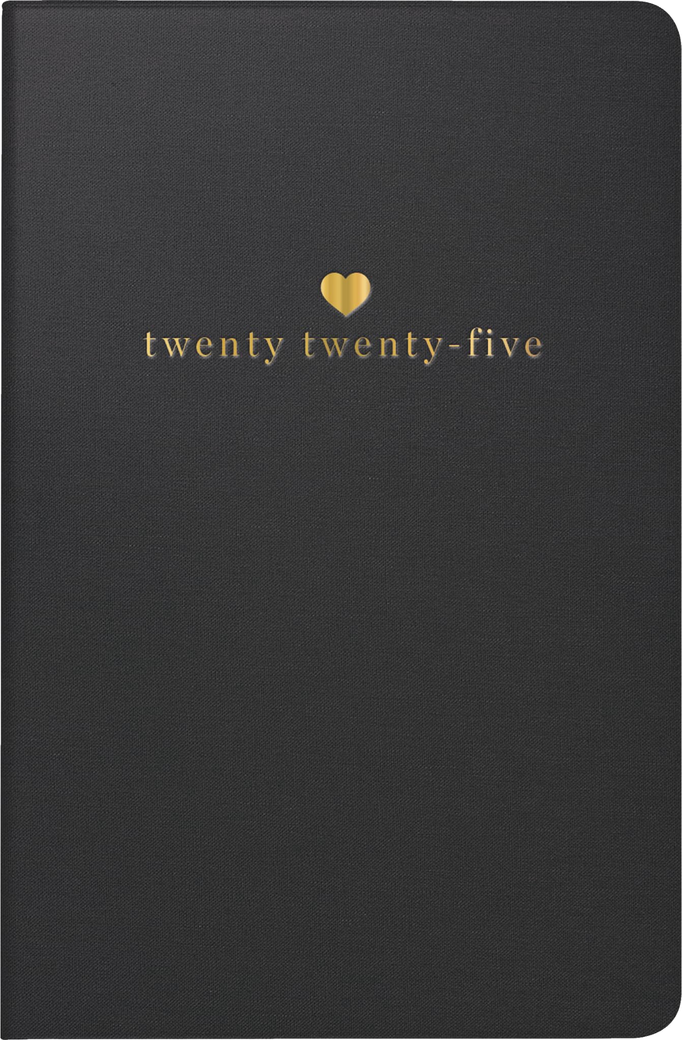 rido/idé Pocket Diary Model Partner/Industrie I (2025) "Heart", 2 Pages = 1 Week, A7, 224 Pages, Faux Leather Cover, Flexible, Black