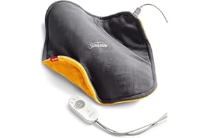 Sunbeam ConformHeat Heating Pad for Pain Relief of Back, Neck and Shoulders, Grey/Yellow - 3 Heating Settings, Auto-Shutoff