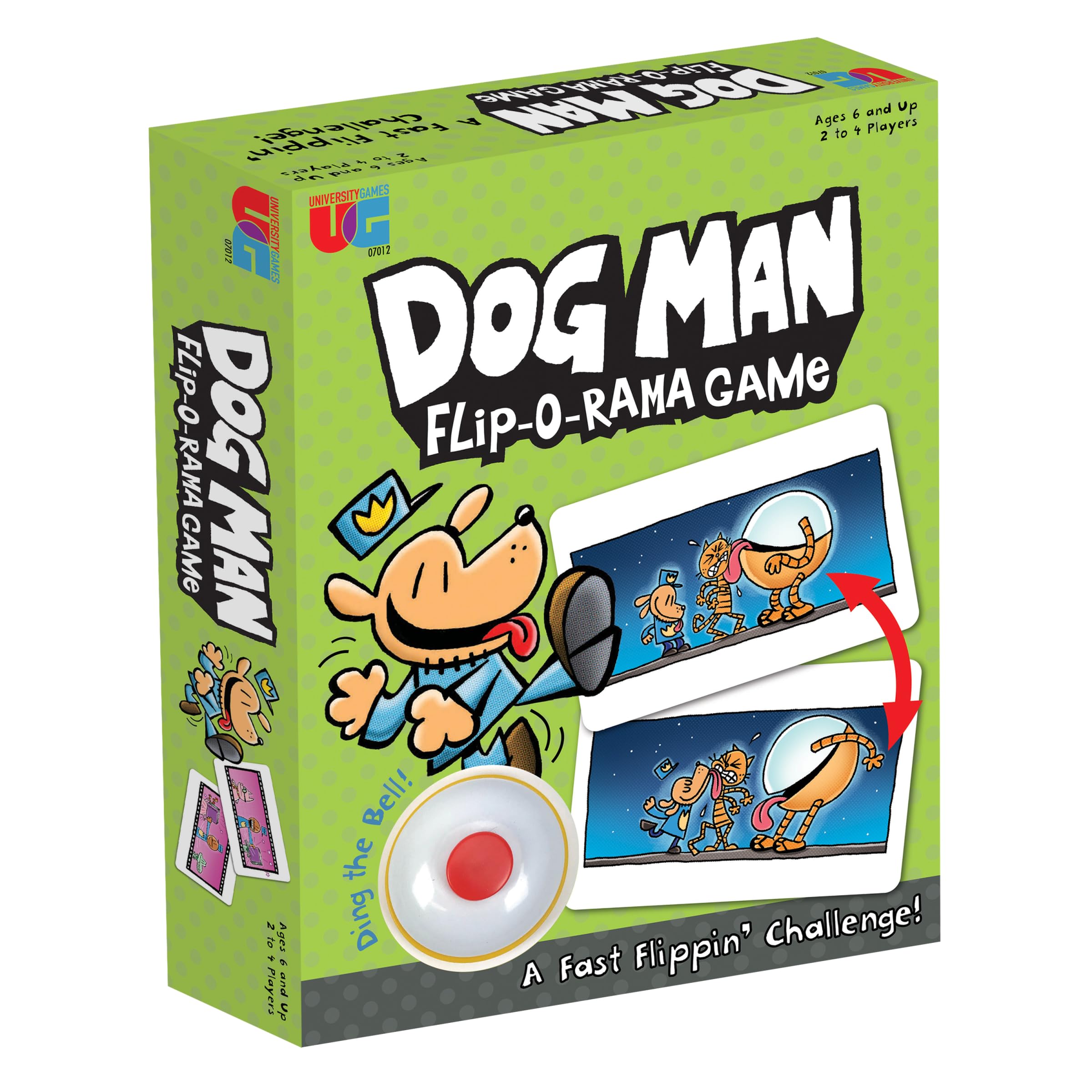 Photo 1 of University Games, Dog Man Flip-o-Rama Card Matching Game, Based on The Dog Man Books Series, for 2 or More Players Ages 6 and Up