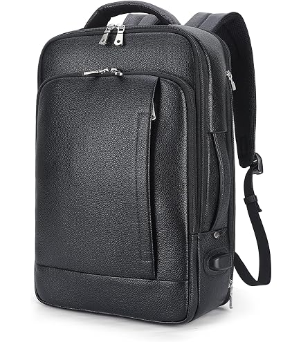Sac à Dos En Cuir Véritable Pour Ordinateur Portable 15,6 Pouces – Idéal Voyage Et Affaires