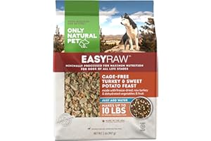 Only Natural Pet - EasyRaw Dehydrated Raw Dog Food Formula, Contains Real Wholesome Nutrition, Low Glycemic, Paleo Friendly, Non-GMO - Turkey & Sweet Potato Flavor - 2 lb Bag (Makes 10 lbs)-T2