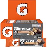 Gatorade Protein Bars, S'mores, 20g Whey Protein, NSF Certified, 2.8 oz Bars, (12 Pack)