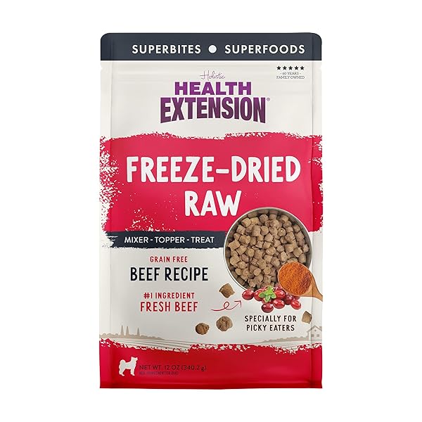 HEALTH EXTENSION SUPERBITES FREEZE-DRIED RAW BEEF MEAL MIXER...