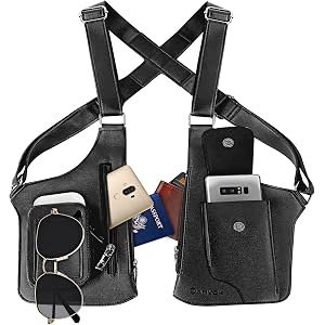 ARVOK Anti-Theft Double Shoulder Armpit Bag for Men,Faux PU Leather | Reinforced Stitching Underarm Holster Bag，Upgraded Deep