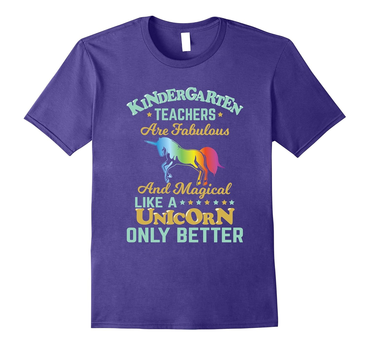 Fun Kindergarten Teacher Gift Shirt Fabulous Magical Unicorn-ANZ