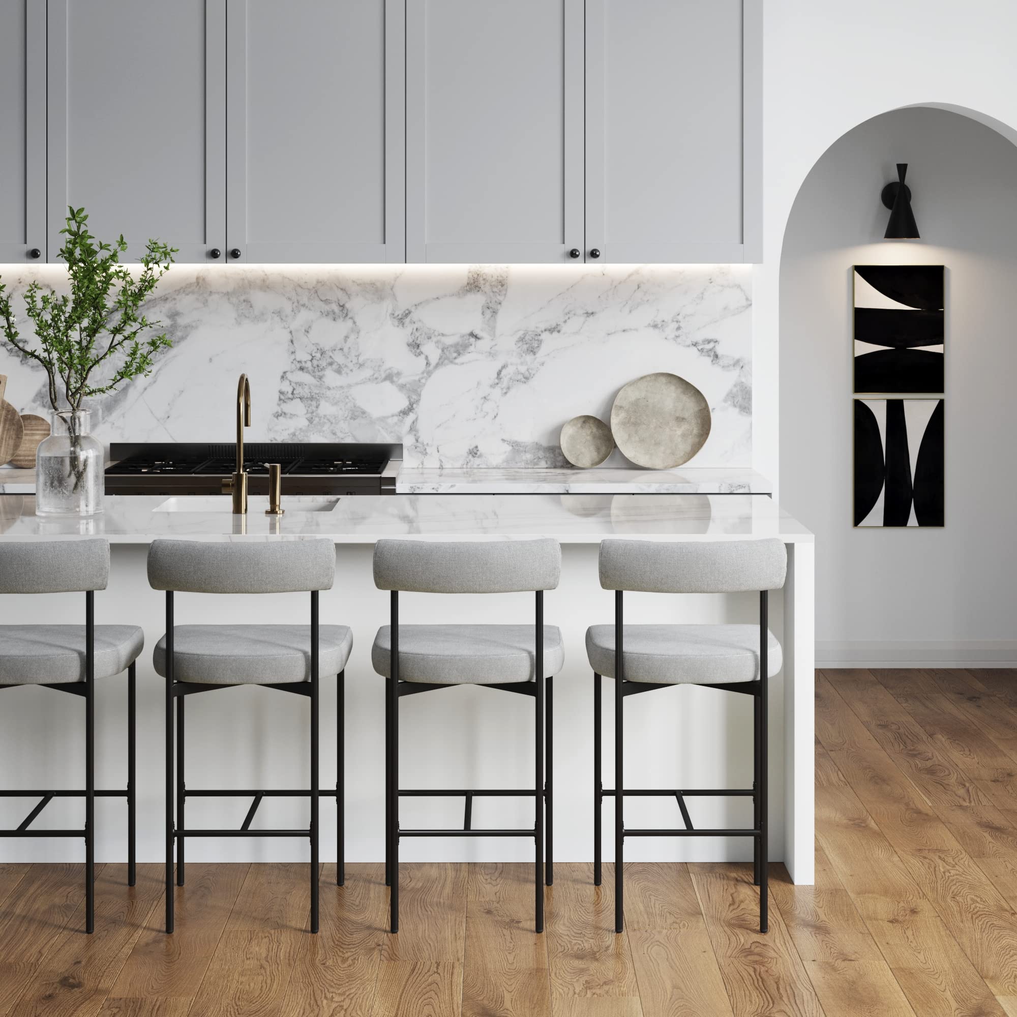 Nathan James Dahlia Counter Height Chair, Modern