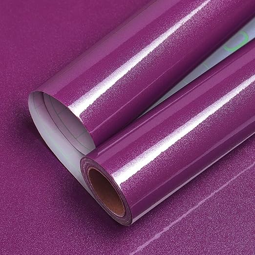 Amazon Com Shiny Purple Peel And Stick Wallpaper Self Adhesive Vinyl Decorative Roll Wallpaper For Kitchen Cabinets Countertops Furniture 15 8 X 78 8 Home Kitchen