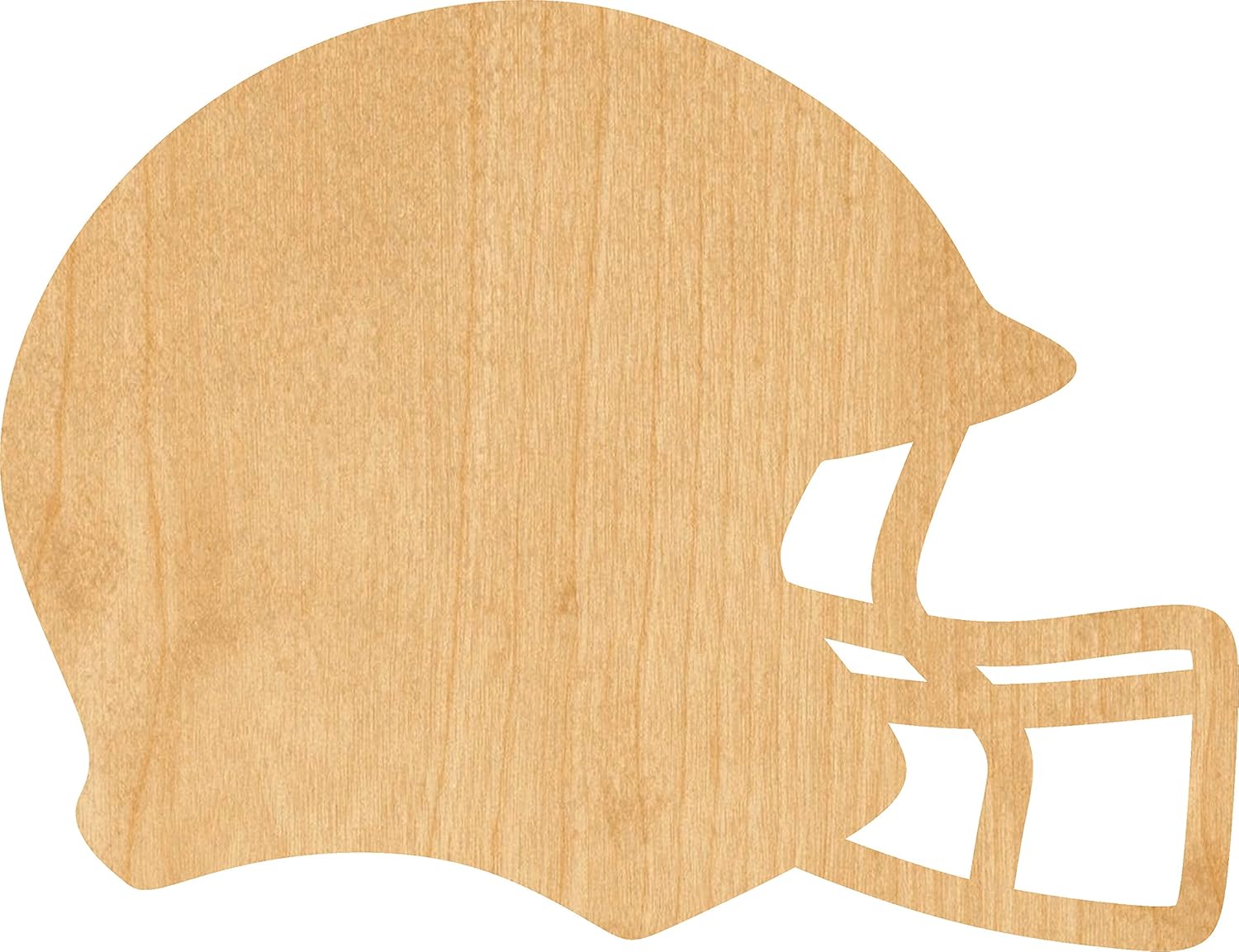 Mixed Media - Football Helmet 3 Laser Cut Out Wood Shape Craft Supply - 4 Inch