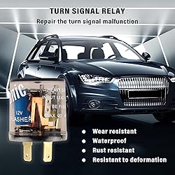 4PCS 12V Flasher Relay,Heavy Duty 2-Pin Turn Signal