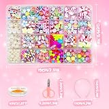 Amteker Bracelet Making Kit for Girls 550 Beads Unicorn Jewellery Craft Kit 24 view 2