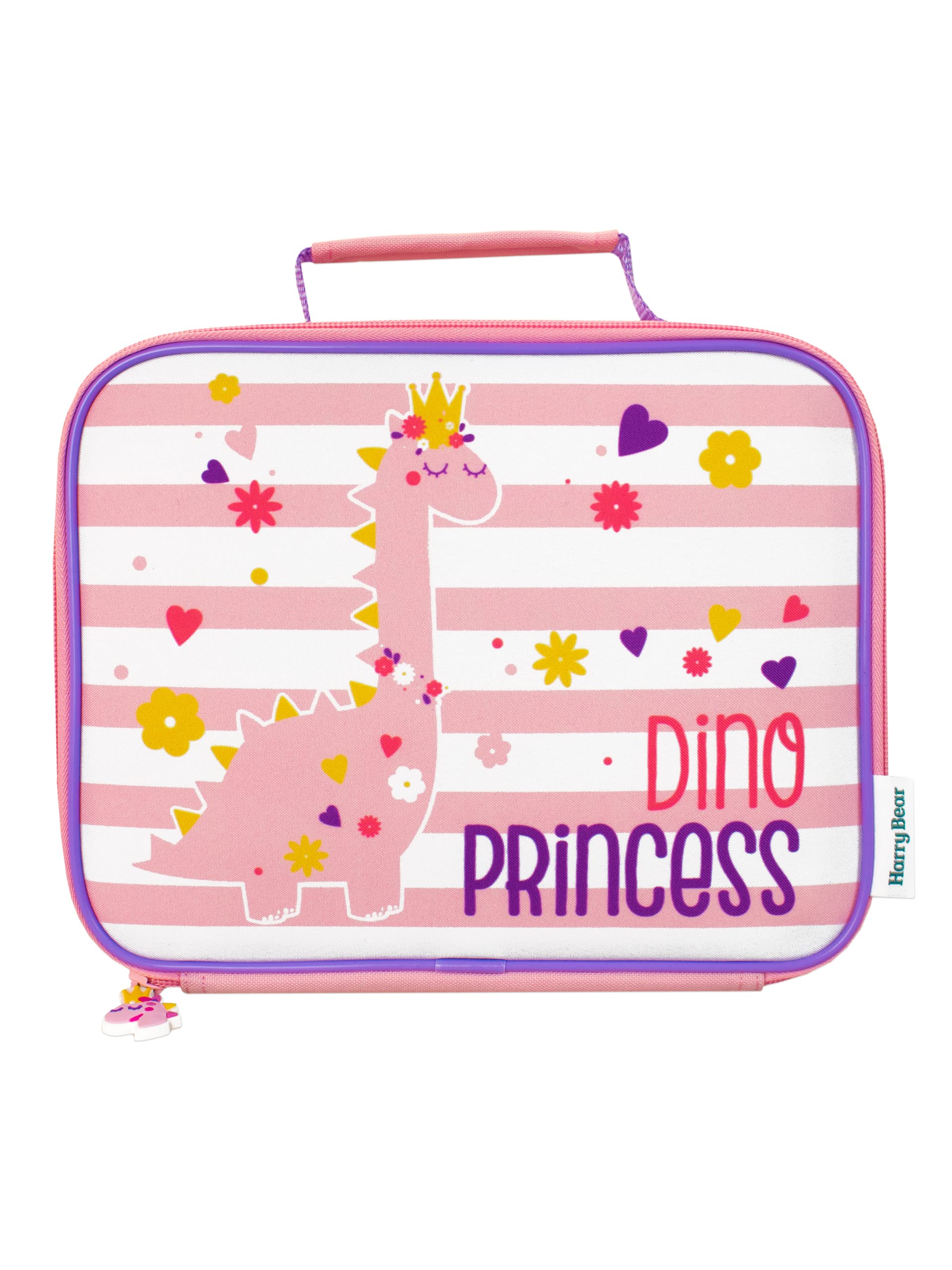 Harry Bear Girls Dinosaur Lunch Bag Kids School Lunch Box Pink One Size — image 1