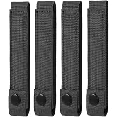 4 Pack Molle Straps with Snaps 6 inch, Tactical Mod Strap Molle Webbing Straps, Military Backpack Attachment Snap Strap