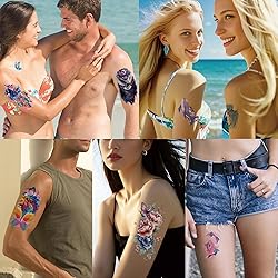 96 Sheets 3D Personalized Temporary Fake Tattoos