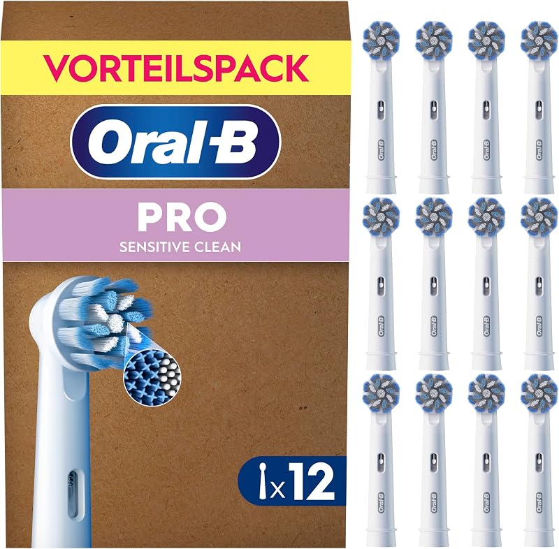 Aufsteckbürsten PRO Sensitive Clean, Weiß, 12 Stück