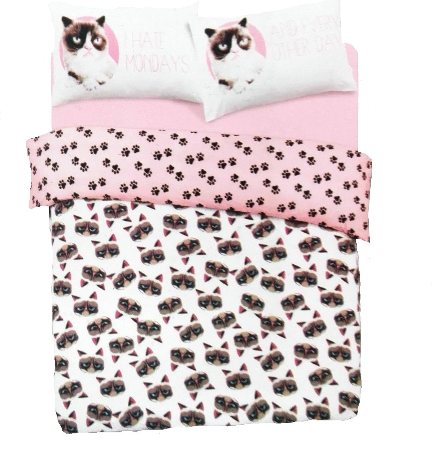 PRIMARK GRUMPY CAT Duvet Set Reversible Bed Set SINGLE DOUBLE cover set