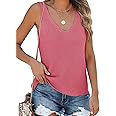 Tutorutor Womens Summer Sleeveless V Neck Sweater Vest Fall Knitted Loose Cami Tank Tops
