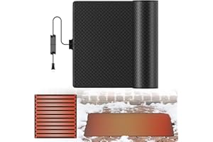 Pawfly Snow Melting Mat Outdoor, 20" x 30", Anti-Slip Heated Outdoor Mat for Winter Snow, Heated Walkway Mats, Electric Ice M