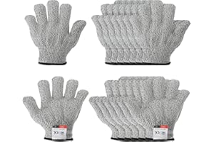 PATIKIL Cut Resistant Gloves, 8 Set Level 5 Protection Anti Cutting Gloves Cut Proof Gloves for Kitchen Wood Carving
