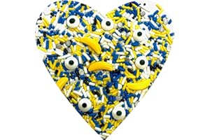 COOL MOM SPRINKLES Blue And Yellow Sprinkles (4 oz.) – Themed Birthday Sprinkles for Decorating Cakes, Cupcakes, Cookies & Desserts – Mixed in the USA/Gluten-Free