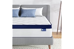 Avenco King Size Mattress, 12 Inch King Mattresses in a Box, Hybrid Spring Mattresses with Comfort Foam and Pocket Coils for Pressure Relief & Motion Isolation