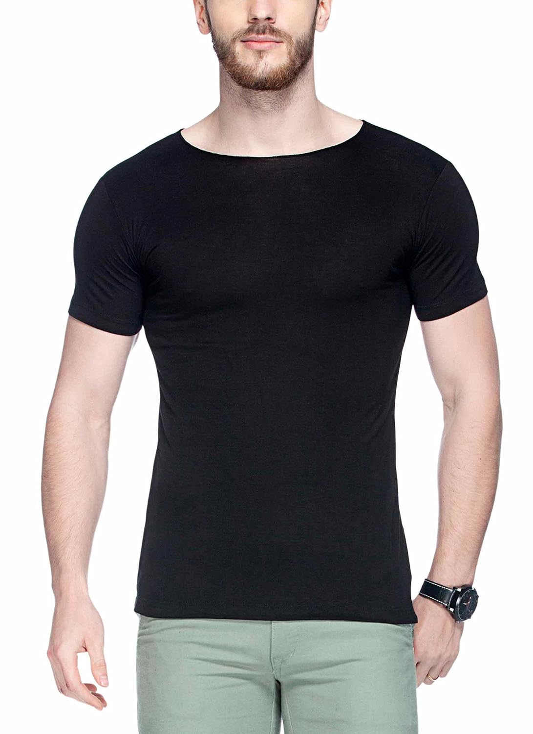 tinted men's rayon, viscose and spandex t-shirt