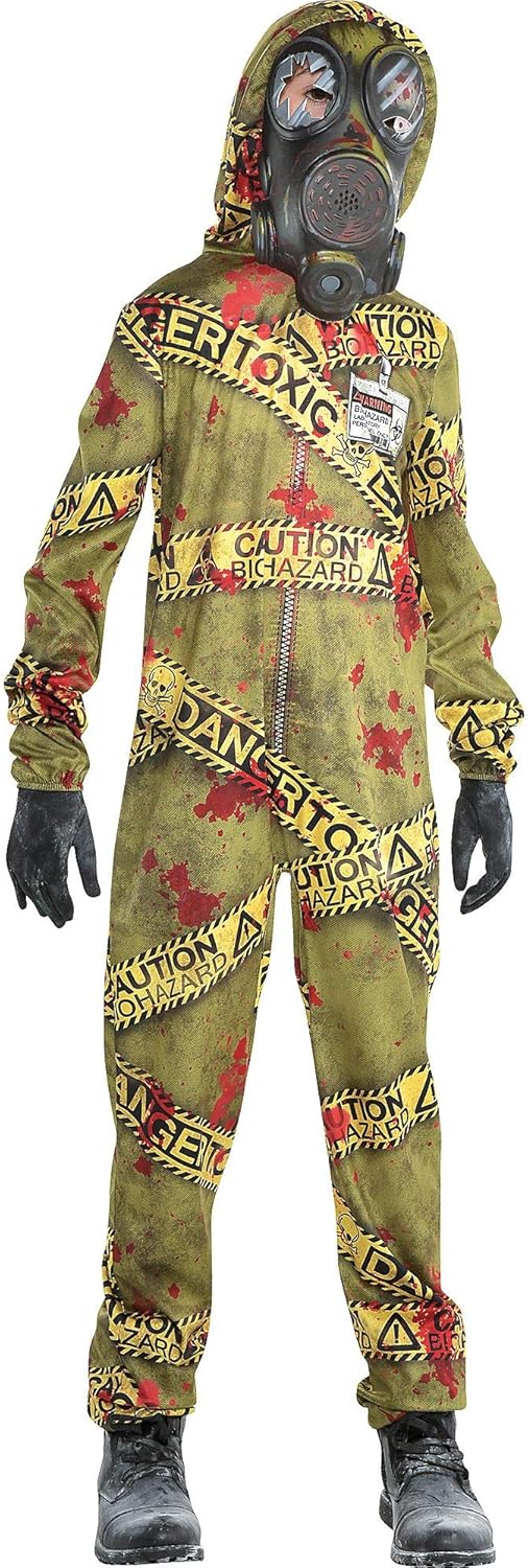 Quarantine Zombie Halloween Costume for Boys, Medium, with Included