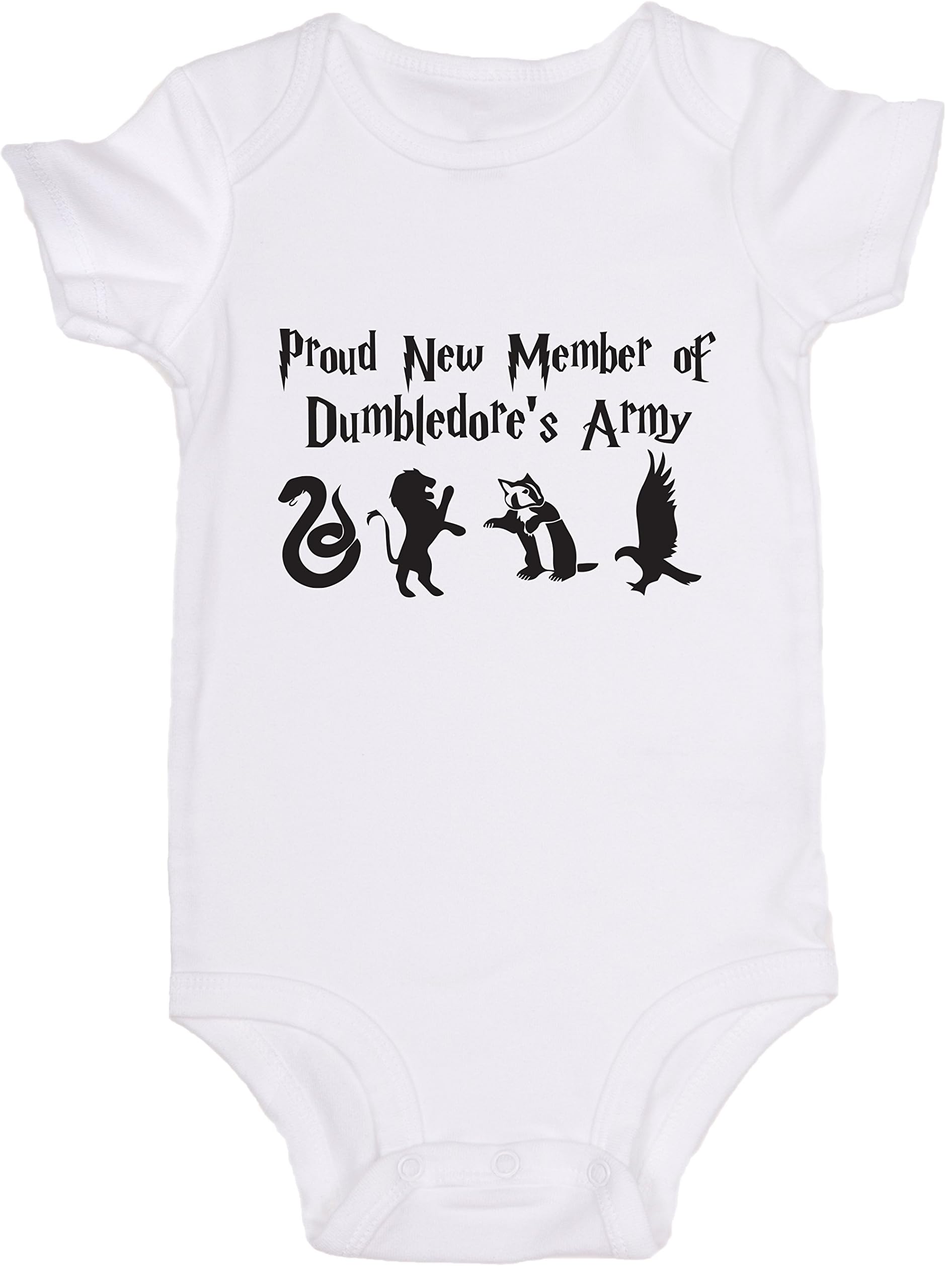 JoviGear Proud New Member of Dumbledore's Army/Harry Potter Cute Baby Onesie (6m, White)