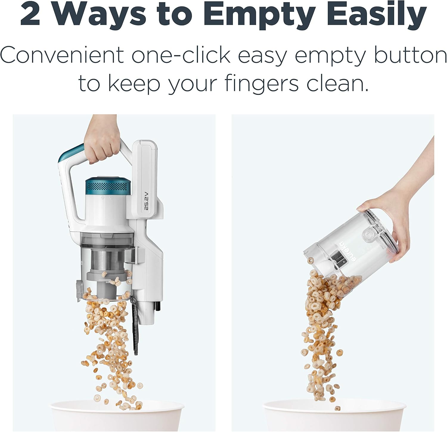 EUREKA RapidClean Pro Lightweight Cordless Vacuum Cleaner, High Efficiency Powerful Digital Motor LED Headlights, Convenient Stick and Handheld Vac, Essential, Blue: Home & Kitchen