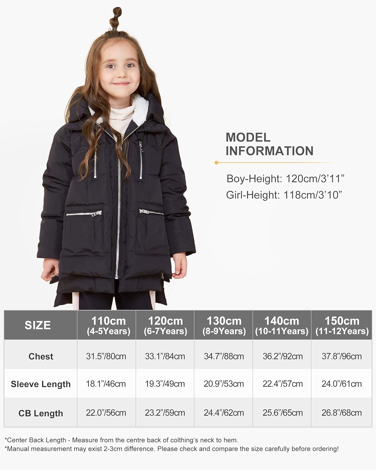 Orolay Children Hooded Down Coat Girls Quilted Puffer Jacket Boys Winter Jackets: Clothing