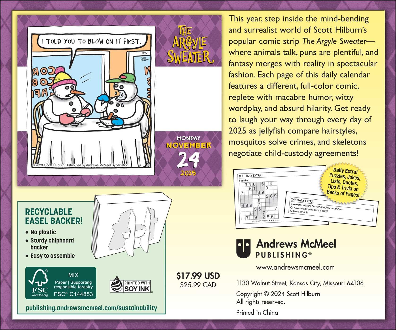 The Argyle Sweater 2025 Day-to-Day Calendar