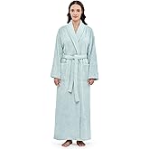 Arus Women's Shawl Collar Robe, Turkish Terry Cotton Bathrobe,with Regular and Full Length Options