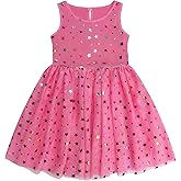 DaniChins Girls Sleeveless Tutu Dress Layered Tulle Sparkle Dress for Girls