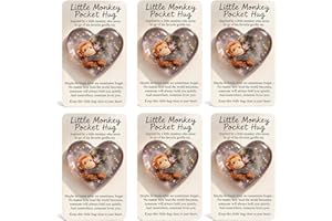 Little Monkey Pocket Hug Keychain, Monkey Plush, Punchs Monkeys Plush Companion (6pcs)