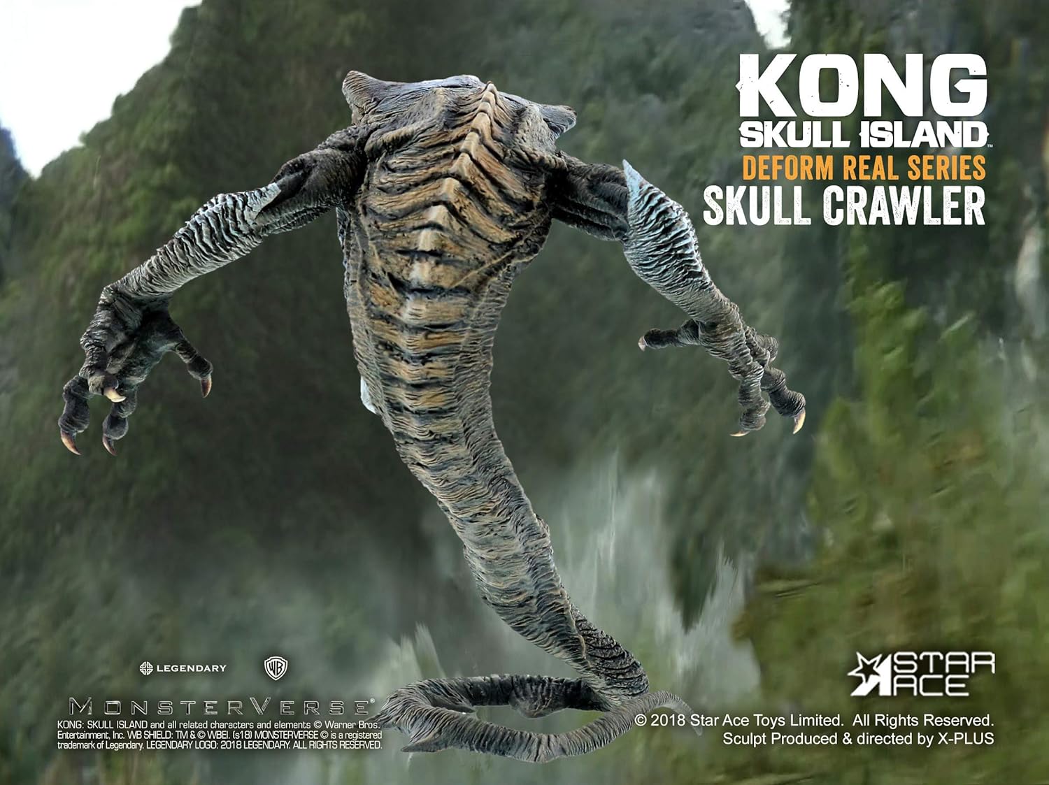 Amazon Com Kong Skull Island Skull Crawler Defo Real Soft Vinyl Statue Toys Games