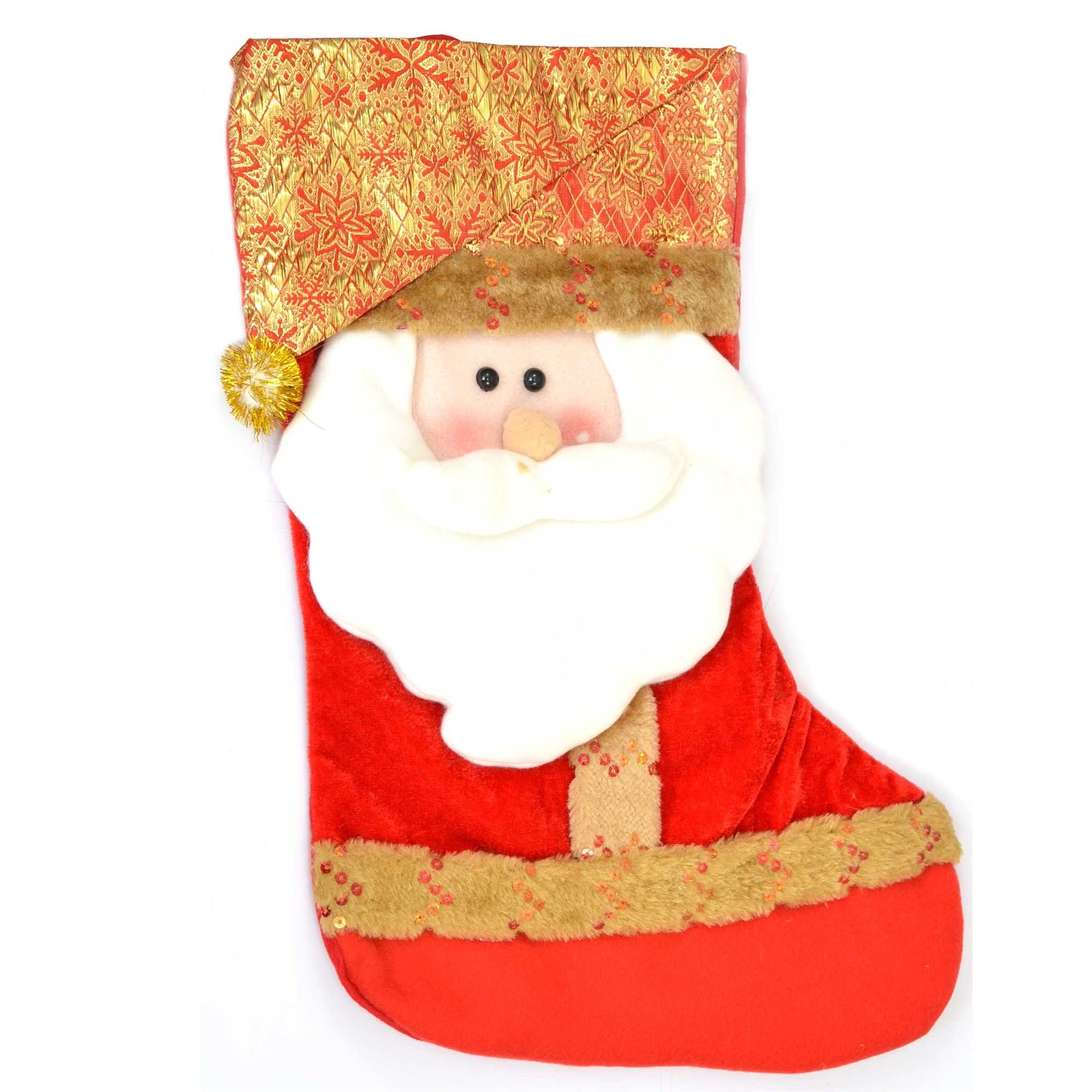 Designer Christmas Santa Stocking Xmas Premium Stocking Sock Christmas Decorations