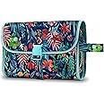 Fintie Portable Toiletry Cosmetic Travel Bag, Large Water Resistant Hanging Makeup Organizer Storage Pouch Case for Women Girls (Jungle Night)