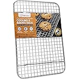 PriorityChef Cooling Rack and Baking Rack, Fits Quarter Sheet Pan, 100% 304 Stainless Steel, Wire Baking Cookie Bacon Racks F